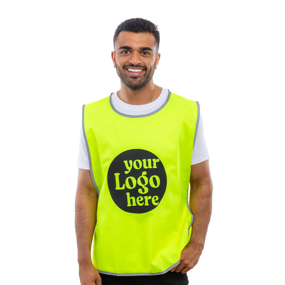 A man in a Hi-Vis Yellow Halo Tabard.